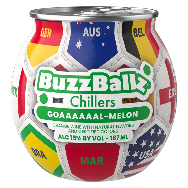 BuzzBall Chillers can shaped like a soccer ball with各国国旗图案