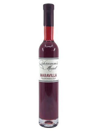 Bottle of Schramm's Mead Maravilla on a white background