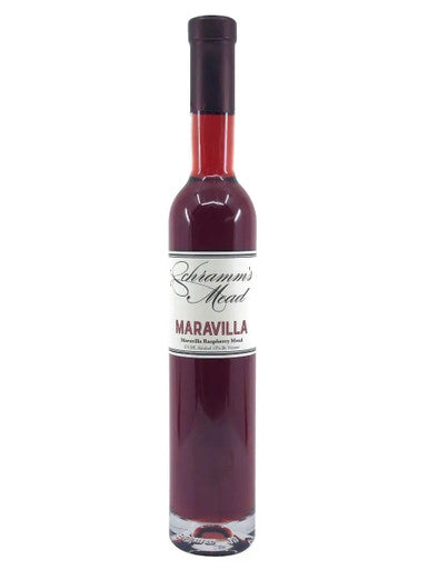 Bottle of Schramm's Mead Maravilla on a white background