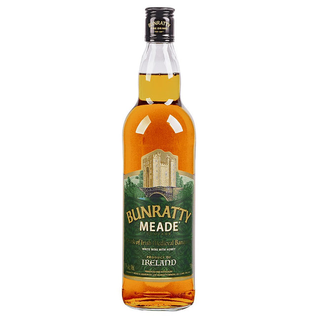 Bottle of Bunratty Meade on a white background