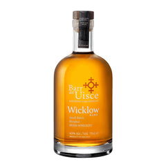 Bottle of Barr an Uisce Wicklow Irish Whiskey on a white background