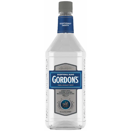 Gordon's vodka bottle on a white background