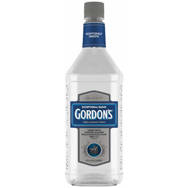 Gordon's vodka bottle on a white background