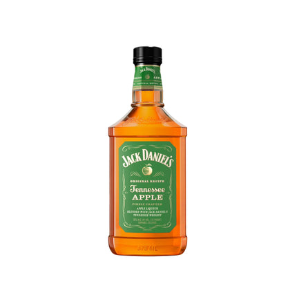 Jack Daniel's Tennessee Apple whiskey bottle on a white background