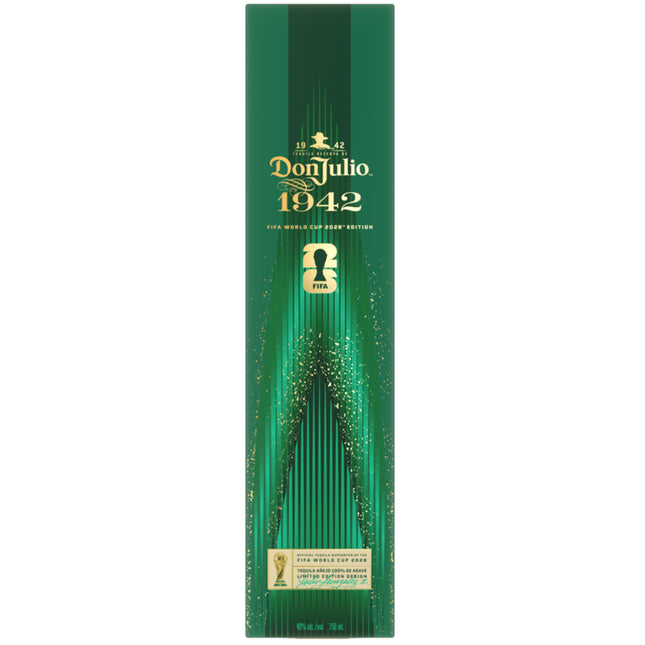 Green box of Don Julio 1942 on a white background