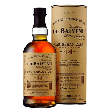 BALVENIE CARIBBEAN CASK - 14 YR 86 Proof 750 ml - Wine barrel Plus