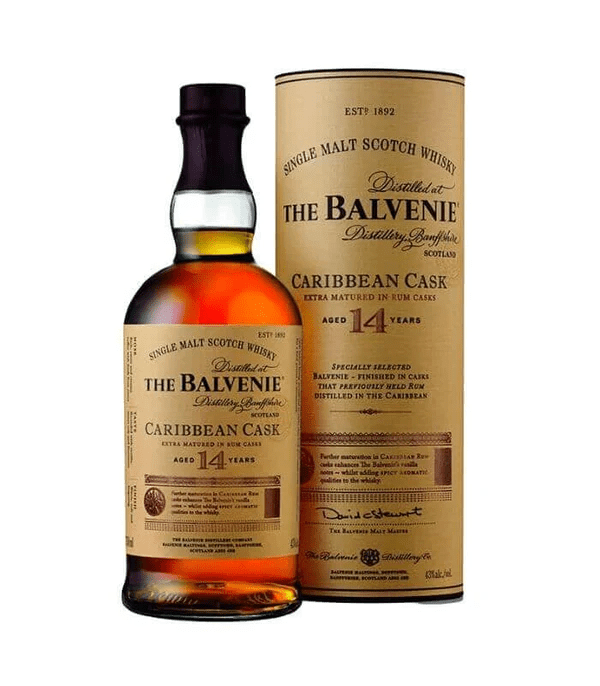 BALVENIE CARIBBEAN CASK - 14 YR 86 Proof 750 ml - Wine barrel Plus