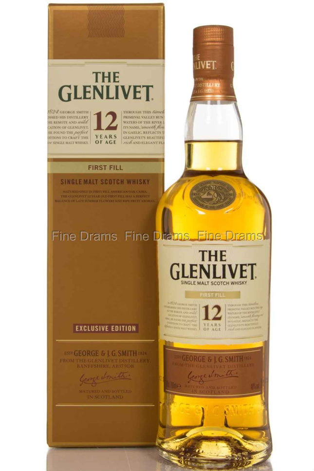 The Glenlivet First Fill 12 Year Old Speyside Single Malt Scotch 750ml - Wine barrel Plus
