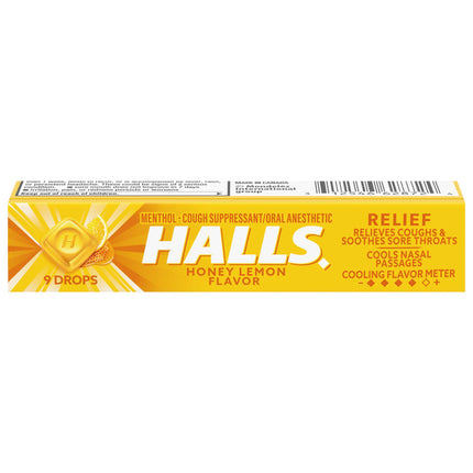 Halls honey lemon flavor