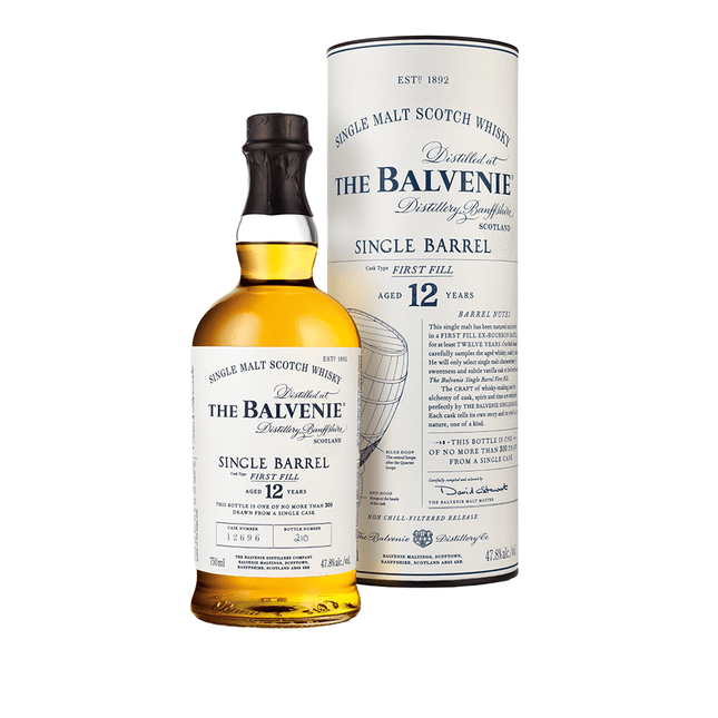 BALVENIE SINGLE BARREL - 12 YR 95.6 Proof 750 ml - Wine barrel Plus