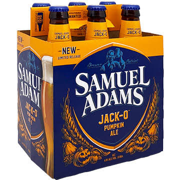 SAMUEL ADAMS JACK O PUMPKIN ALE 6PK BOTTLE