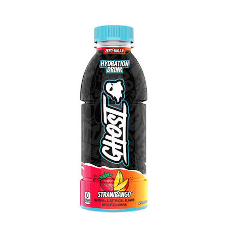GHOST Hydration Drink - Strawbango - 16.9oz.