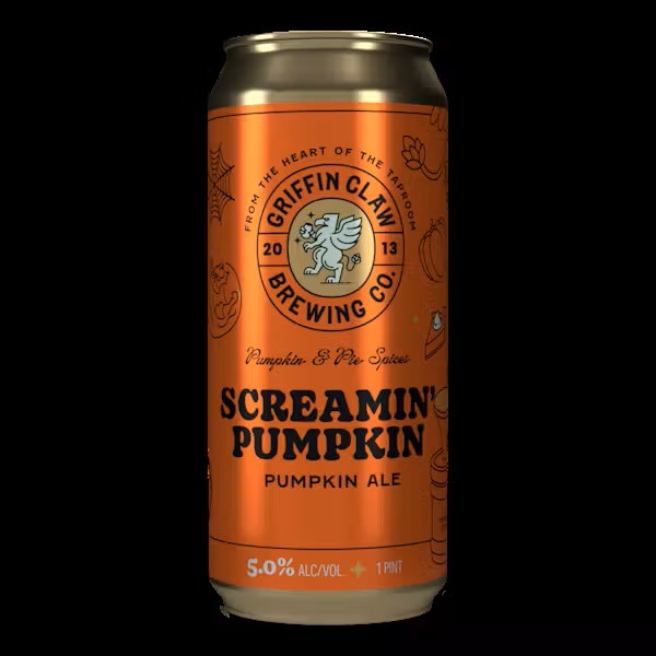 GRIFFIN CLAW 3 SCREAMIN'PUMPKIN 4PK 16OZ CAN