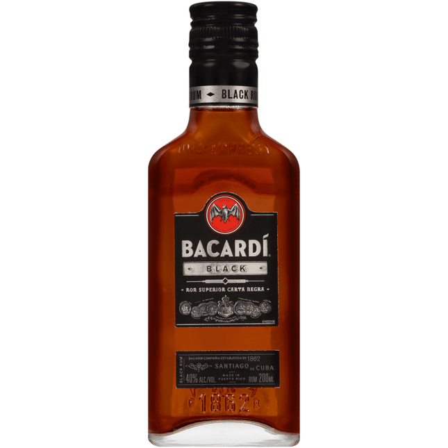 BACARDI BLACK 80 Proof 375 ml - Wine barrel Plus