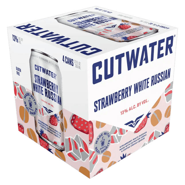 CUTWATER STRAWBERRY WHITE RUSSIAN 4PK - Wine barrel Plus