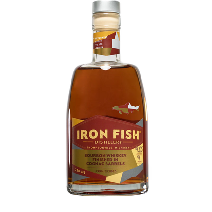 IRON FISH COGNAC CASK BOURBON 91 proof 750ml