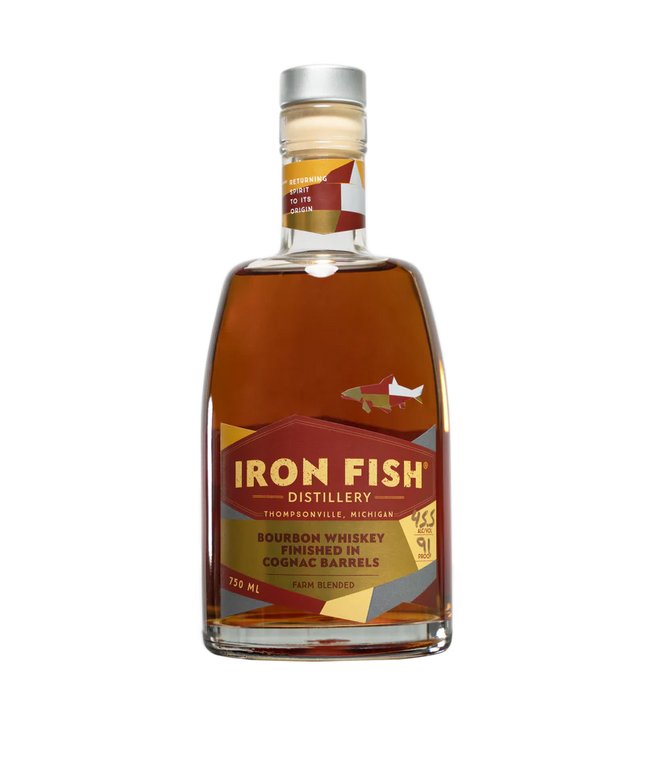 IRON FISH COGNAC CASK BOURBON 91 proof 750ml