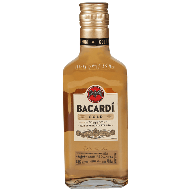 BACARDI GOLD (P R) 80 Proof 200 ml - Wine barrel Plus