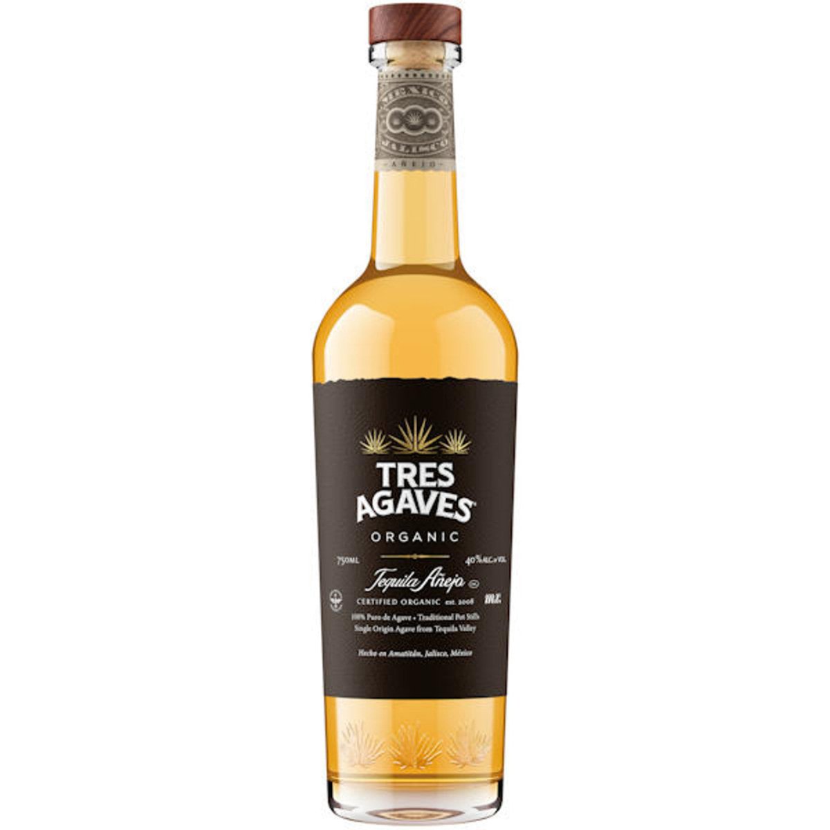 TRES AGAVES ANEJO Tequila 80 Proof Organic Zero Sugar – Wine