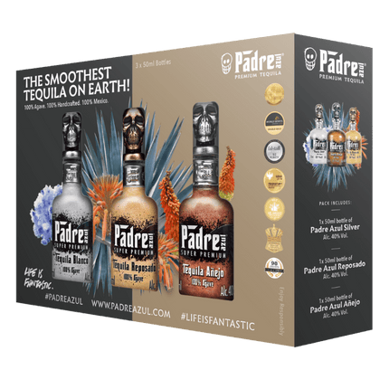 PADRE AZUL SUP PRE VARIETY 3PK 80 Proof 50 ml - Wine barrel Plus