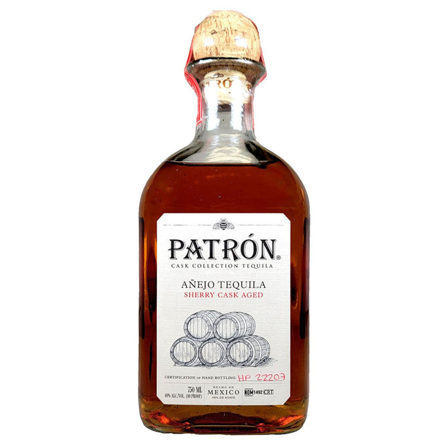 PATRON ANEJO SHERRY CASK AGED 80 Proof 750 ml - Wine barrel Plus