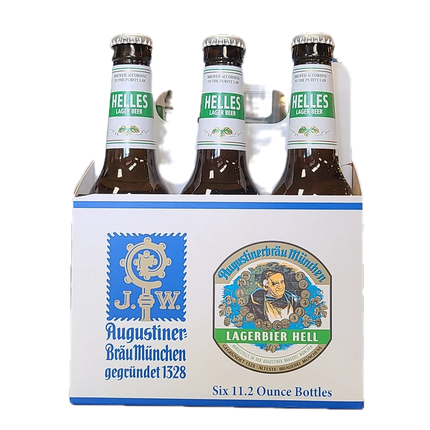 AUGUSTINER BRAU MUNCHEN HELL 6PK 11.2 OZ BOTTLE - Wine barrel Plus