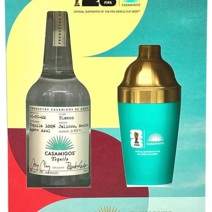 CASAMIGOS BLANCO W/FIFA COCKTAIL SHAKER 750ML 80 PROOF - Wine barrel Plus