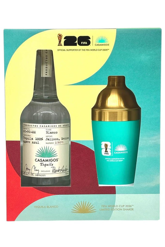 CASAMIGOS BLANCO W/FIFA COCKTAIL SHAKER 750ML 80 PROOF - Wine barrel Plus