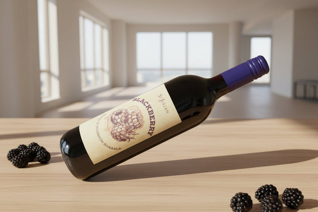 ST.JULIAN BLACKBERRY AGED IN BOURBON BARRELS 750ML - Wine barrel Plus